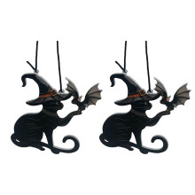 2PCS Halloween Cat Bat Door Decoration Home Door & Window Right Angle Decoration Halloween Horror Party Supplies