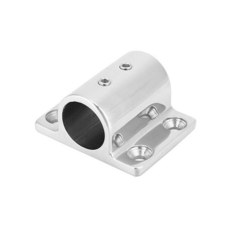 316 Stainless Steel Tube Pipe Rectangular Base Flag Pole Mount Marine Bracket Rectangular Base 25Mm 6032759642716