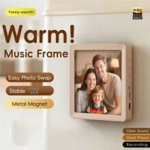 DIY-Fotorahmen mit Kabellosem -Lautsprecher für Haustiere, Magnetische Rückseite, Desktop-Audio-Unterstützung, Aufnahmefunktion,