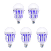 Zanzariera Elettrica Antizanzare, Trappola per Mosche, Lampada Elettronica A Lampadina per Interni, 5 Pezzi