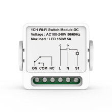 1CH Dry Contact WiFi Relay Module AC 100-240V Tuya Life App Activated Dry Contact