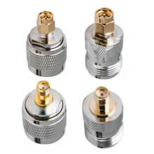 4Packs SMA-N Coaxial Connector Gold Plated Copper RF Coaxial Adapter for Low-Loss Wi-Fi Antenna Extension Cables