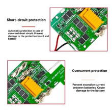 Replacement Battery Protections Board for WS-M041-PLT5S 18V Tool Lithium Battery Shell Component Part