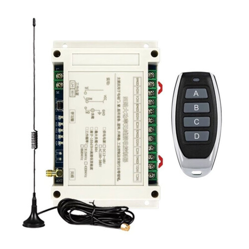 AC100V-400V 4CH Wireless Remote Control 30A Garage Doors  Relay LED Light  Lifting Equipment Controller 315M