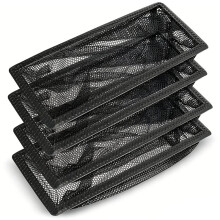 Set van 4 Vloerventilatiefilters, Luchtfilters voor Het Opvangen van Vuil, Eenvoudig Te Installeren en Te Verwijderen, 10 X 25 cm Per Stuk