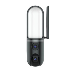 4MP Floodlight Full Color Dual Lens IP-Camera voor Binnenplaatsen en Straatlantaarns met O-Kam APP AI-Sensor voor Mensachtige Detectie - US-Stekker