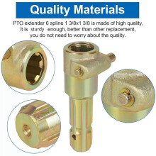 PTO Extender Adapter 1-3/8" 6-Spline Male to Female for Agricultural Equipment