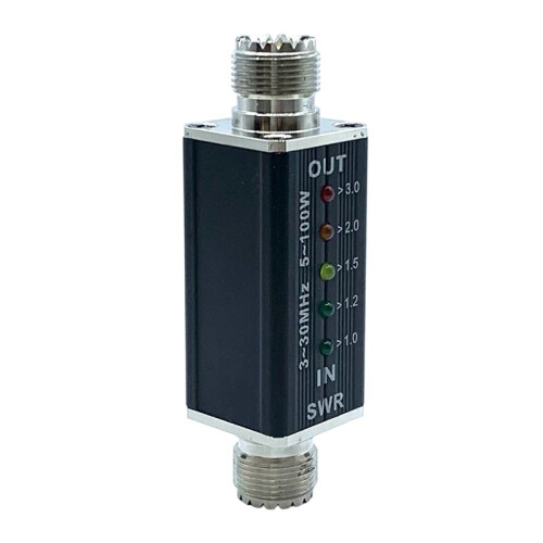 3-30 MHz Shortwave SWR Indicator (Max. Power: 100W) - Powered Via RF Connector