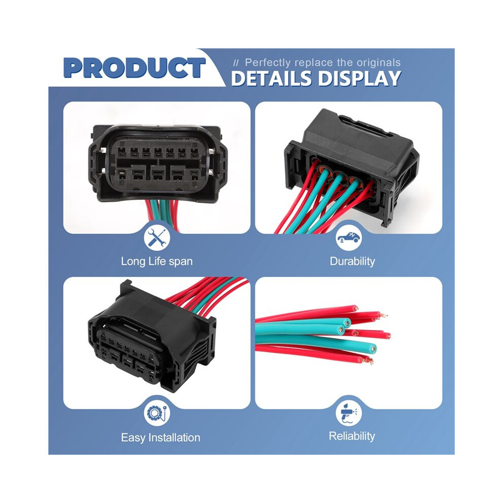 2 Pcs 12 Pin 15Cm Car Headlight Wiring Harness With 24 Terminals 6925638 61132359991 For E60 G30 E63 F20 F30 E87 4711438094467