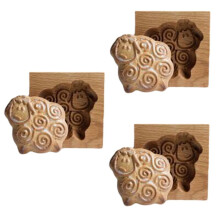 Wooden Cookie Mold Embossed Mold, 3D Carved Wooden Animal Cookie Mold Sheep