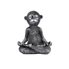 Meditating Monkey Statue Resin Yoga Buddha Figurine Home Decorative Sculptures for Patio Living Room Yard Outdoor