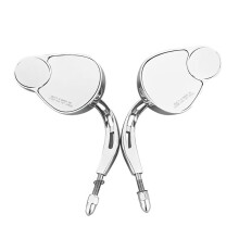 Split Vision Achteruitkijkspiegels voor Davidson Road King Street Glide Road Glide Softail Iron 883 Iron 1200 Zilver