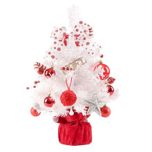 -Weihnachtsbaum mit Spieluhr, Weiß, Rot, Dekorationen, Weihnachtsbedarf, Weihnachtsschmuck-Dekor