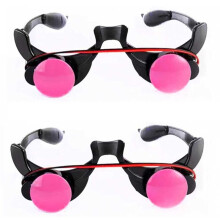 2ST Halloween Skräck Röda Glasögon Rekvisita Rolig Personlighet Skrämmande Skräck GlasögonParty Tricky Eyes Cosplay Prop Glow