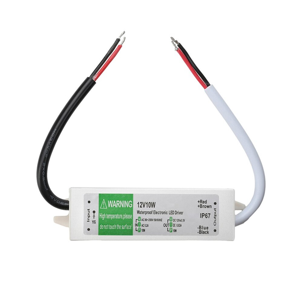 New Waterproof Power Supply Ip67 Lighting Transformer Ac 90-250V To 12V Led Driver 10W/15W Outdoor Adapter 10W 4711456677901