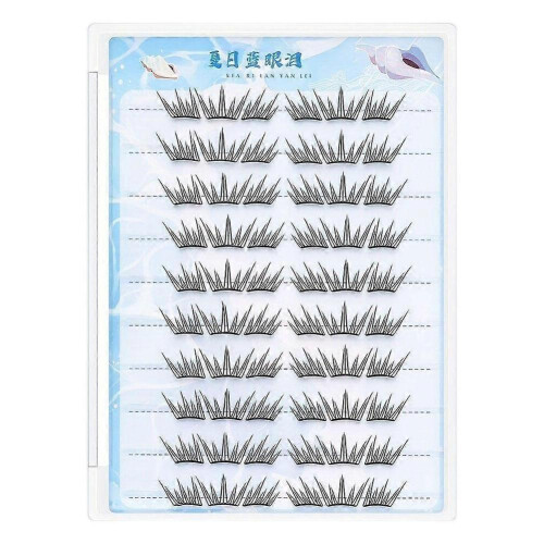 Reusable 10-Row Glue-Free False Eyelashes 60 Clusters Self-Adhesive Natural Look Lightweight Comfortable