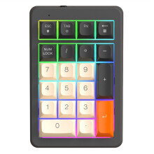 M21 Wireless Numeric Keypad 2.4G Dual Mode 21 Keys RGB Backlit Three-Color Keycaps Numpad for Laptop PC A
