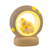 Schlafende Katze Nachtlicht mit USB-Ladefunktion, Verstellbare LED-Lampe, Tipplicht für Schlafzimmer, Warmweiß
