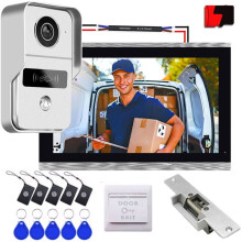 Sistema de Videoportero IP Digital de 2 Cables, Monitor WIFI de 7 Pulgadas, Videoportero 1080P, Tarjeta de Timbre con Desbloqueo Tuya, 1 Kit