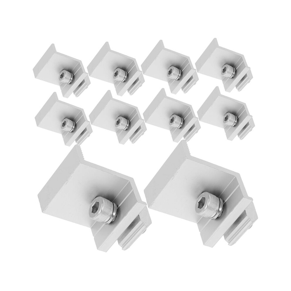 10Pcs Aluminum Alloy Solar Panel End Clamps For Pv Module Mounting System 4711362210315