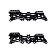 One Pair of Tri-Wheel Inline Skate Aluminum Alloy Frames, 2 Styles (43 Convertible) with Axles 5-Hole