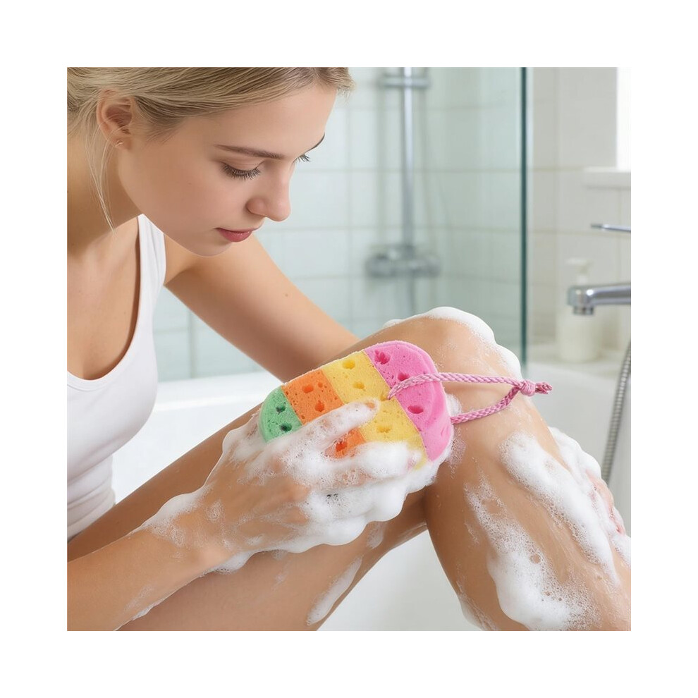 3PCS Sponge Loofah Body Scrubber, Exfoliating Bath Sponge, Shower Pouf Cleaning Loofahs Sponges for Bodys Women Men