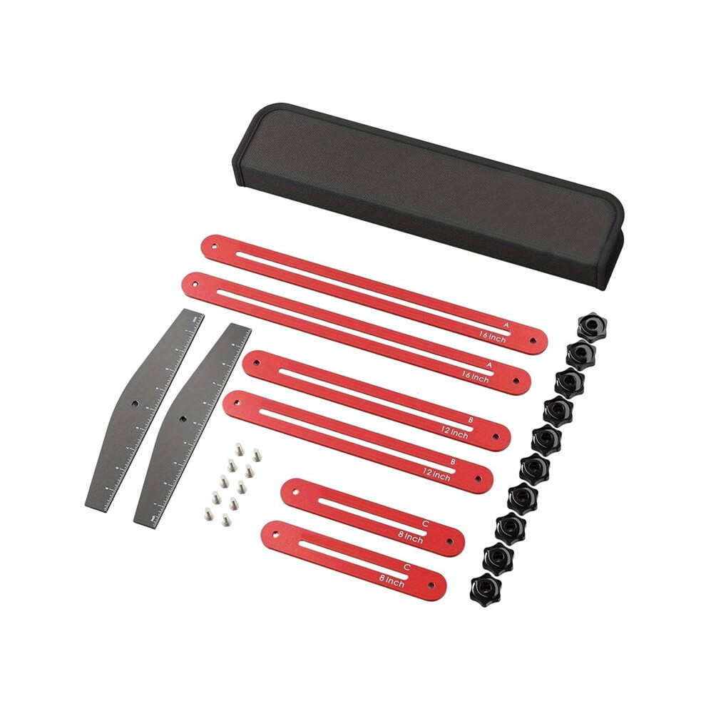 Stair Tread Template Tool Step Measuring Jig With Adjustable Ruler And Angle Scribe Tool For Woodworking 6032762710891
