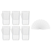 6Pcs Scale Self Watering Pots Watering Nursery Pot with Drainage Holes Translucent Plastic Planters Flower Seedlings Pot