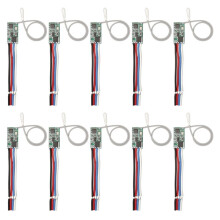 Lot de 10 Interrupteurs Sans Fil avec Télécommande 433,92 MHz CC 3,6 V-24 V, -Interrupteur Universel avec Relais et Récepteur pour Éclairage LED