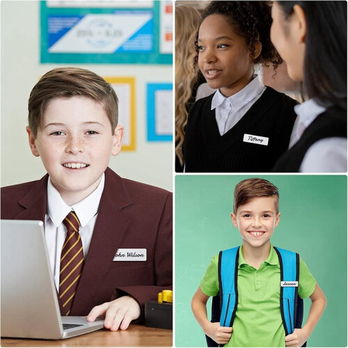 Name Tag Blank Name Badges DIY Blank ID Name Badge with Pin Backing for Workers Students,Personalized Badges Making