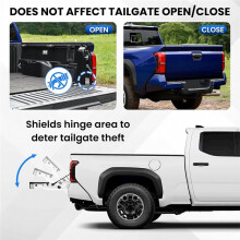 Tailgate Anti-Theft Lock Fit for Tacoma 2024 2025 2026,Truck Bed Tailgate Locks Protector for Tacoma