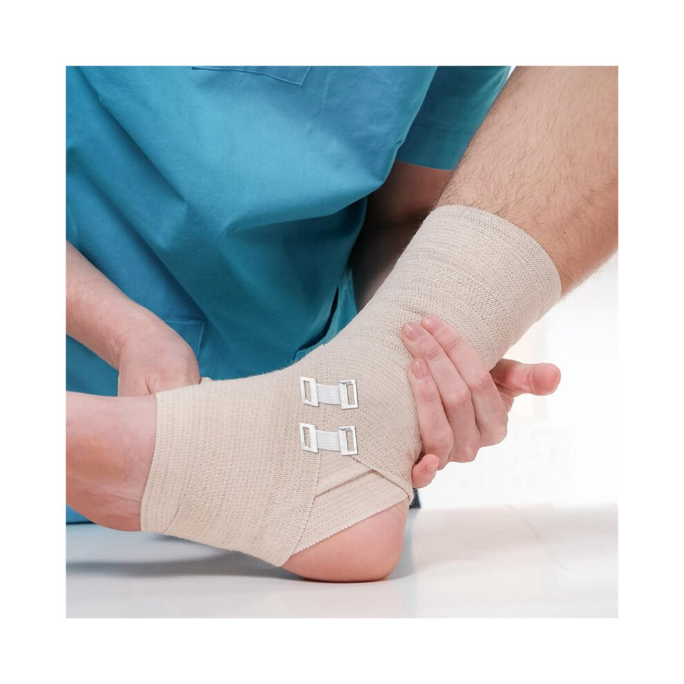White 50 Pcs Elastic Bandage Clips, Bandage Clips With Stretch Metal Clasps For Fixing Various Bandages And Gauze