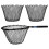 2Pcs Rubber Fishing Net Replacement Netting Without Handle Fly Fish Landing  Bag Foldable Rubber Mesh Black 1