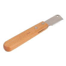 2025 Dog Stripping Knife Wooded Handle Remove Floating Hair Comfortable Professional Pet Grooming Tool for Dogs Cats Horses