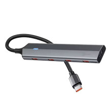 USB C 3.2 Gen2 Hub to 4 Type C Adapter Aluminum Alloy Cooling 10Gbps USB C HUB Splitter for Phone PC Laptop