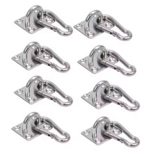 8-Pack M6 Heavy Duty 304 Stainless Steel Hanging Hooks for Wall/Ceiling - Rust-Resistant
