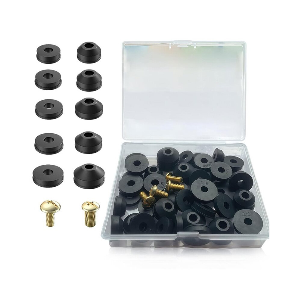 48 Pcs Faucet Washer Assortment Kit Outdoor Faucet Repair Kit With Brass Screws Flat And Beveled Washers 4713405005834