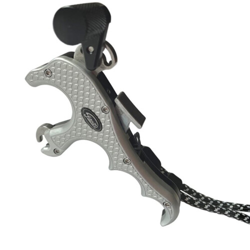 Bow and Arrow 4 Finger Thumb Trigger Release Adjustable Left/Right Hand Compound Bow Release Grip Caliper Hunting