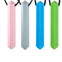 Collana da Masticare da 4 Pezzi, Ideale per Bambini o Adulti Che Amano Mordere o Che Soffrono di Autismo, Massaggiagengive In Silicone Anti-Autismo.