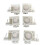 6pc Square for  Square Dampers for Printers L1800 , for Procolored F13 1