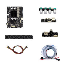App DSP Tuned 2.1 Amplifier 2x50W Subwoofer 100W Effects WS2812 Inputs TF/USB/SPDIF/AUX Output I2S B