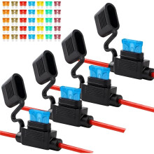 1 Set/4 Stuks 12AWG Inline Zekeringhouders, Waterdichte 12V Zekeringhouders met 35 Standaard Zekeringen, voor Kleine en Middelgrote Auto'S