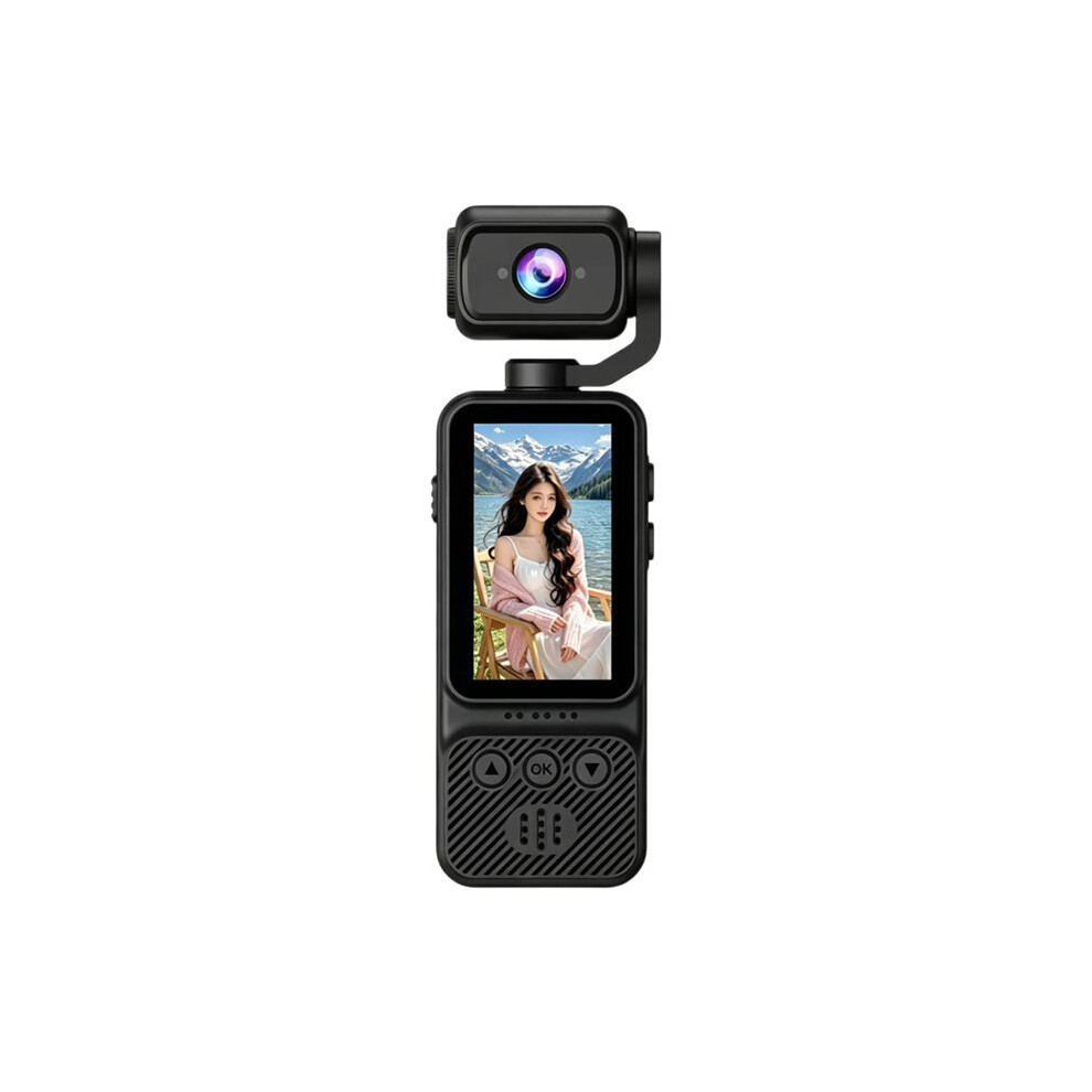 4K Handheld Hd Action Camera Auto Focus 180-Degree Rotating Lens For Travel Driver Recorder Motorcycle And Vlogging A Black 6031995444498