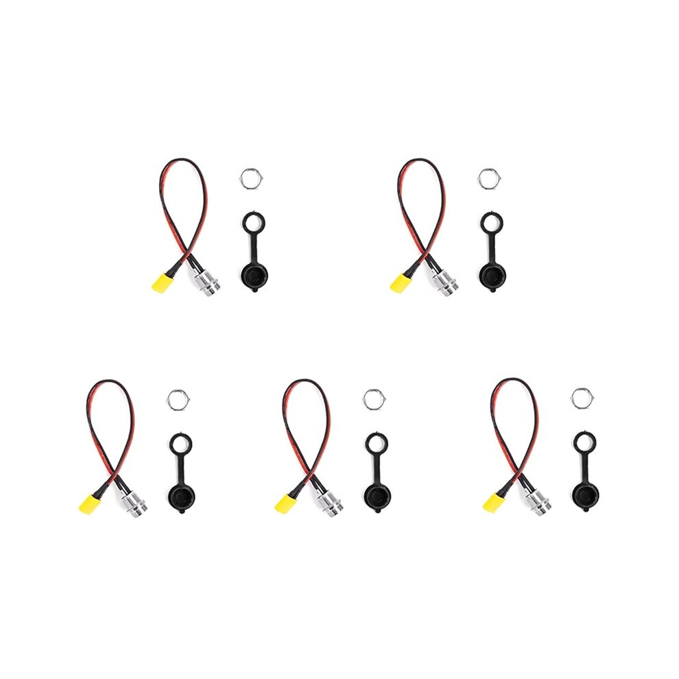 5Pcs Electric Scooter 3 Pins Charging Port For Zero 8 9 10 8X 10X 11X Speedual For Vsett 8 8+ 9 9+ 10+ Socket Plug 4712839602282