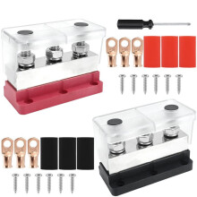 Bloc de Distribution D'Alimentation 600 A 48 V avec Bornes M10 pour Batteries Marines, Bateaux, Camping-Cars et Voitures