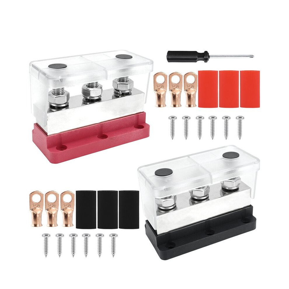 600A 48V Bus Bar Power Distribution Blockwith M10 Studs Marine Boat Rv Car Battery Ground Distribution Block 4712970370095