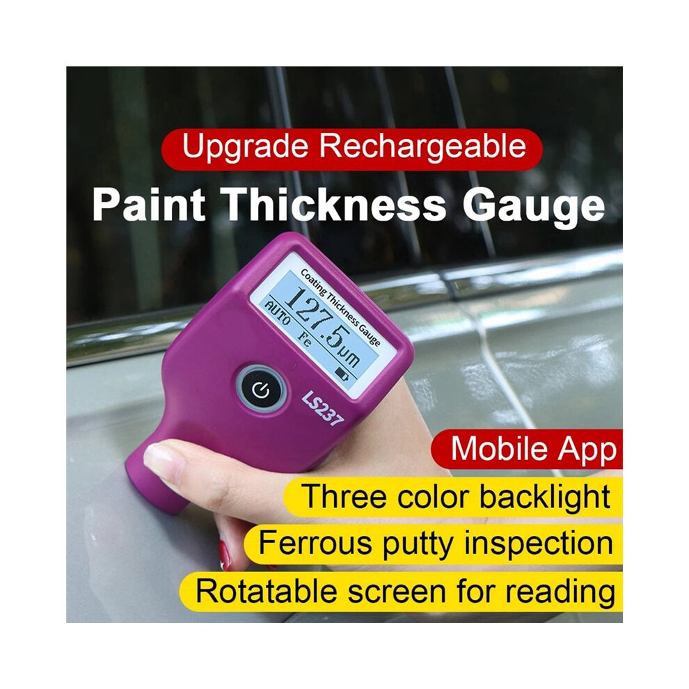 Coating Thickness Gauge Digital Car Paint Thickness Measurement Coating Inspection Device Professional For Used Car 4713286773624
