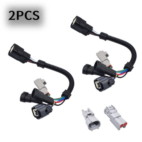 1 Pair Plug-and- Black Headlight Conversion Harness Kit for  Tacoma 2016-2023