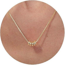 Gold Necklace for Women, Dainty Star of David Necklace 14K Gold Plated Butterfly Necklace Sun Lotus Flower Necklace Simple Bead Necklace Jewelry Every