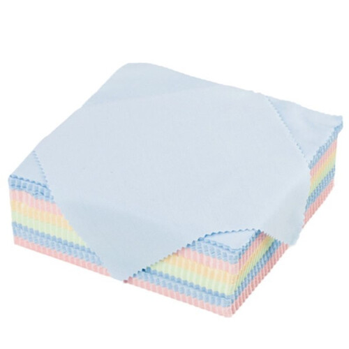13x13cm Microfiber Eyeglass Cleaner Cloth  Soft Reusable Lens Wipes for Glasses Jewelry Random Color
